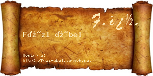Füzi Ábel névjegykártya