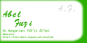 abel fuzi business card